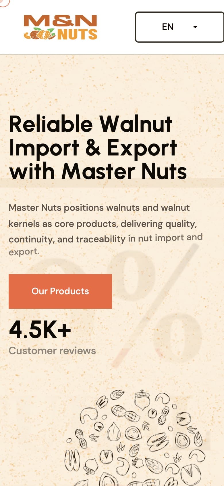 Master Nuts mobil görünüm